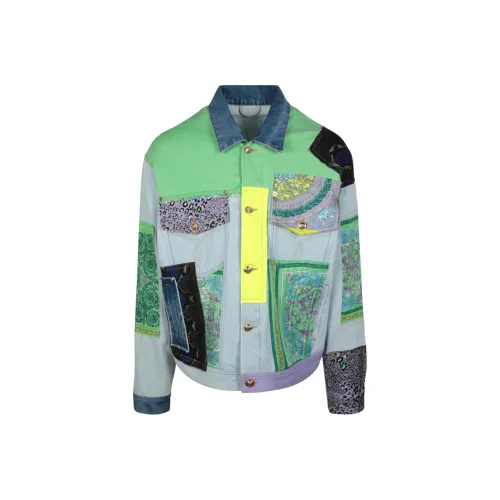 VERSACE Denim Jacket Men's Multicolor