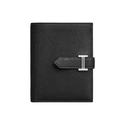 HERMES Bearn Chevre Mysore Шевро Кошелек Женские 89 Черный