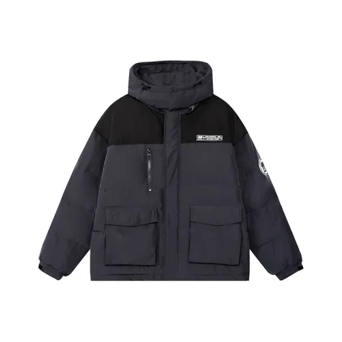 MAEA Letter С капюшоном Свободный крой Утепленный пуховик Унисекс