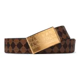 Золотая пряжка, коричневый ремешок