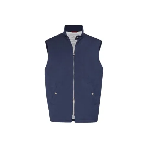 BRUNELLO CUCINELLI SS25 Жилет Мужской Синий