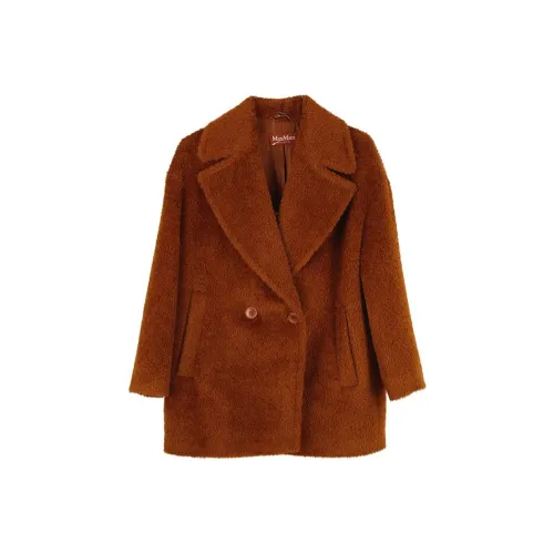 MaxMara Onde Collection Alpaca And Wool Jacket Coat Men's Terracotta