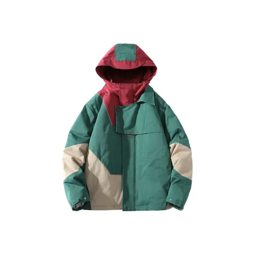 A SQUARE ROOT Хлопковый пуховик Унисекс Babbler Зеленый