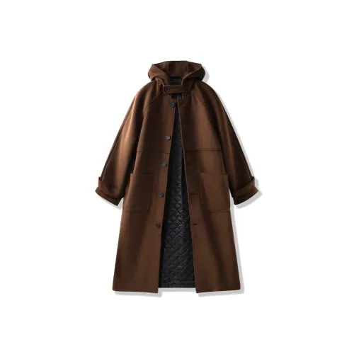 DKPD Темно-кофейное унисекс пальто