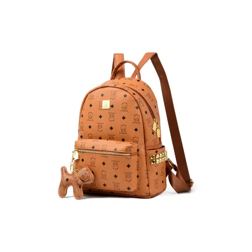 Gerlanx ПУ (полиуретан) Рюкзак Средний Женский Коричневый Розовый Белый Черный