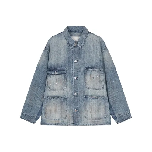 CROQUIS Куртки и пальто Мужской Джинсовый Светло-Синий