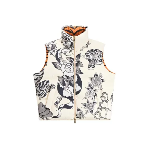 ED HARDY X BRUNO FW24 Жилет Мужской Айвори Белый