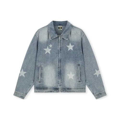 BONELESS Cut Denim Jacket Unisex Blue