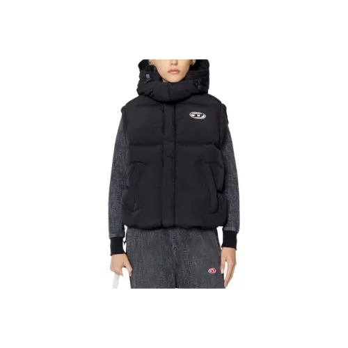 DIESEL Черный Мужской Пуховый жилет