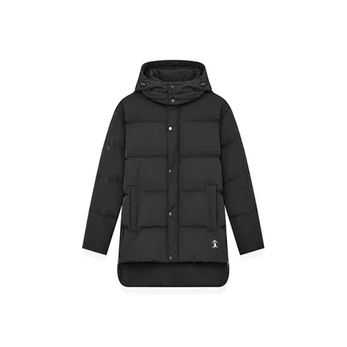 BAGGL С капюшоном свободный крой утолщенный длина пуховик унисекс