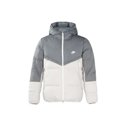 Nike Серый Мужской Пуховик