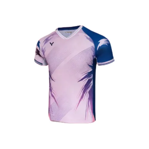 Victor Capsule T-Shirt Мужская Темно-розовая Синяя