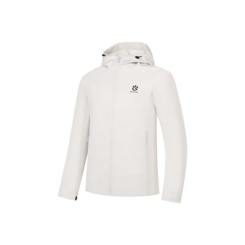 QIAODAN Mountain God Series Ветрозащитный и Дышащий Тренчкот Мужской Дымчатый Белый