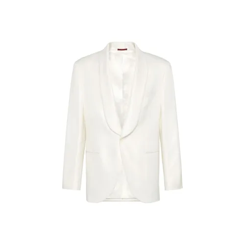 BRUNELLO CUCINELLI FW24 Бизнес-костюм Пальто Мужской Белый