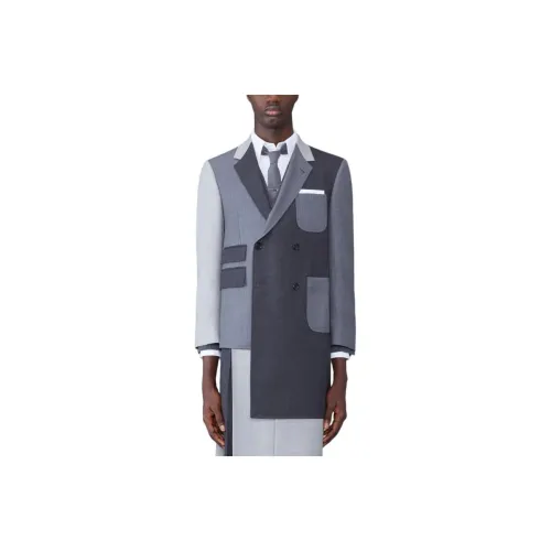 THOM BROWNE Серый Мужской Пальто