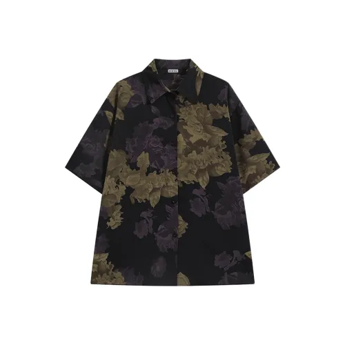 NEVER RULE Рубашка Унисекс Фиолетовый Золото Черный