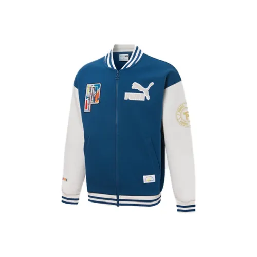 PUMA Mix Badge Bomber Jac Синий Унисекс Бейсбольные Джерси