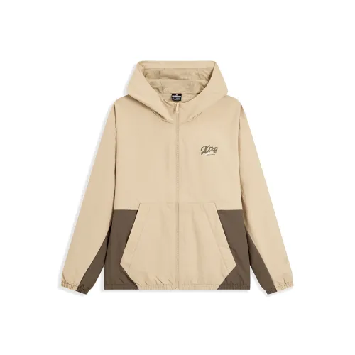 XTEP Водонепроницаемые куртки и пальто унисекс песочный Willow коричневый
