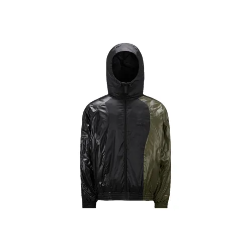 Moncler x adidas Originals Co Фирменный черный зеленый унисекс куртки