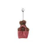 Красная полоса, коричневая сумка, мини, грубый щенок, подвеска