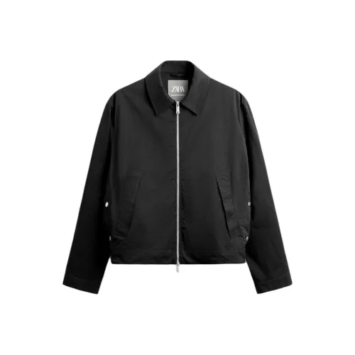 ZARA Мужские черные куртки