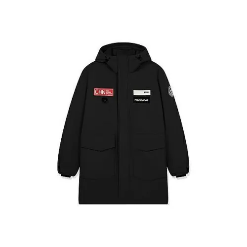 QIAODAN Черный Мужской Пуховик