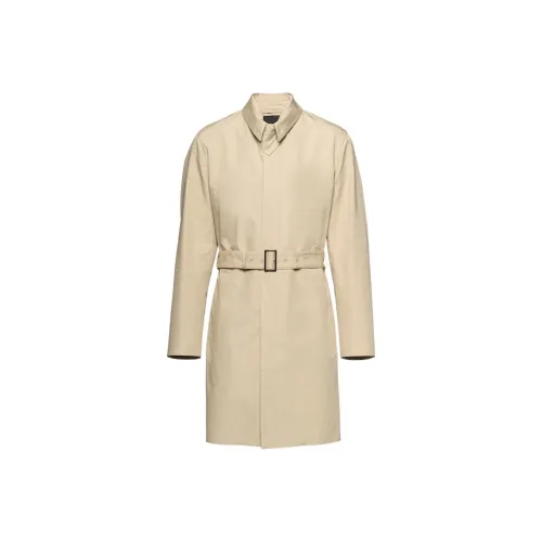 PRADA Бежевый Мужской Пальто