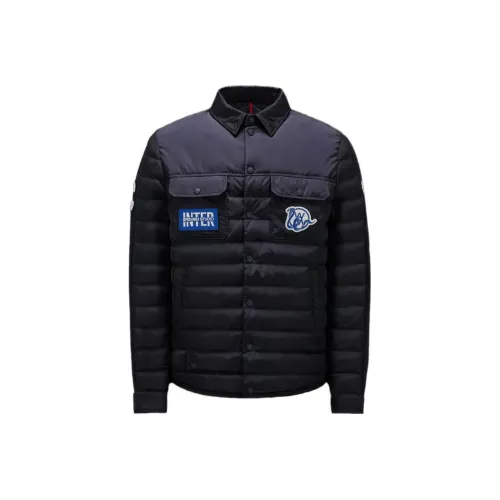 Moncler x F.C. Internazionale Milano Moncler x Inter Milan Co Бренд Пуховик Мужской Морской синий