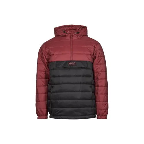 Vans С капюшоном Облегающий Умеренный Короткий Пуховик Мужской Красный