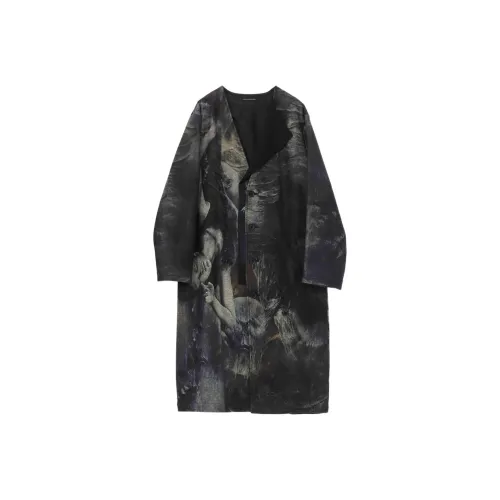 Yohji Yamamoto Черное Мужское Пальто