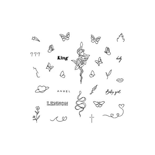 QINGSHANQIHAI Розовый Enchantment Pattern Collection Временные татуировки 1 шт