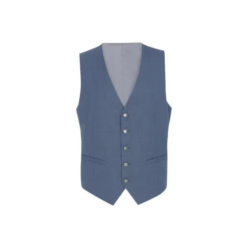 DIKENI Жилет Мужской Синий Смешанный Клетка