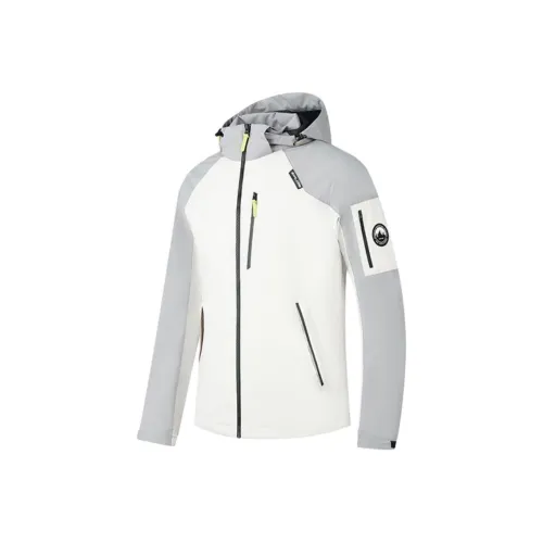 QIAODAN Быстросохнущий Ветрозащитный And Дышащий Ветровка Мужской Дымчатый белый Тихий серый