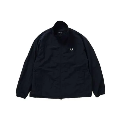 BEAMS совместный бренд Fred Perry, модель сотрудничества, темно-синяя мужская куртка