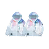 2 пачки с капюшоном, улучшенный (градиент синий розовый + градиент синий розовый)