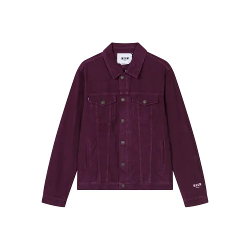 MSGM Фиолетовый Мужской Джинсовые Куртки