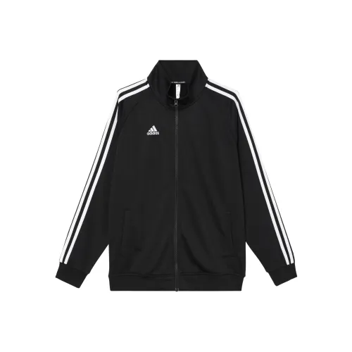 Adidas 3 Stripes Черный с белыми полосами Унисекс Куртка