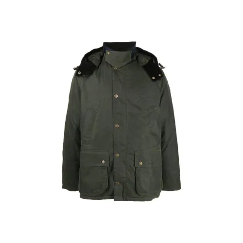 BARBOUR Зеленое Мужское Пальто