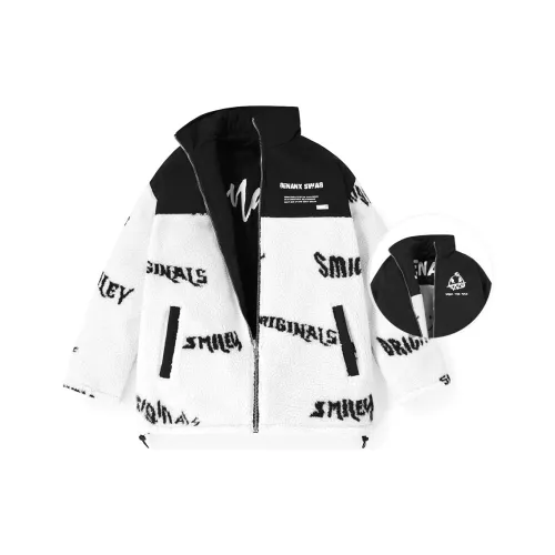 GENANX Вельвет Feel Пальто Унисекс Черный Белый