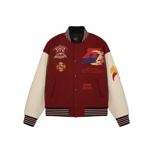 AFGK совместный бренд FW22 Бейсбольная куртка Унисекс Красный