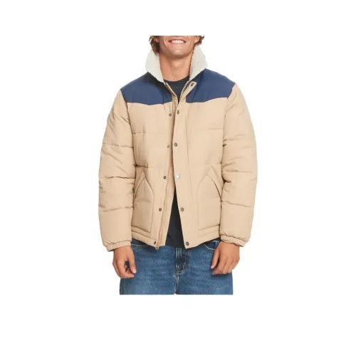 Quiksilver Шерпа Куртка Куртки Пальто Мужской Бежевый