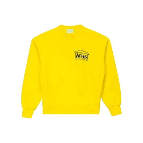 Aries Yellow Men's Sweatshirts Ариес Желтый Мужские Толстовки
