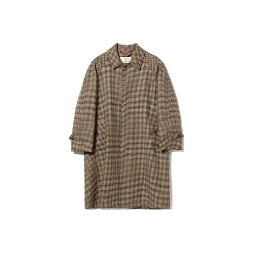 BEAMS x Mackintosh Пальто Мужское Коричневая Клетка