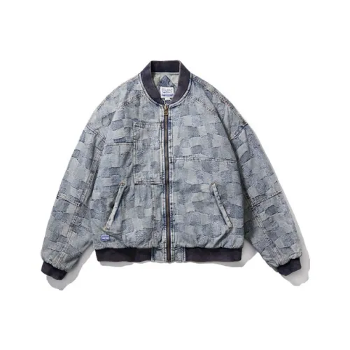 TEKABLU Джинсовый синий Унисекс Объемные куртки (пуфы)