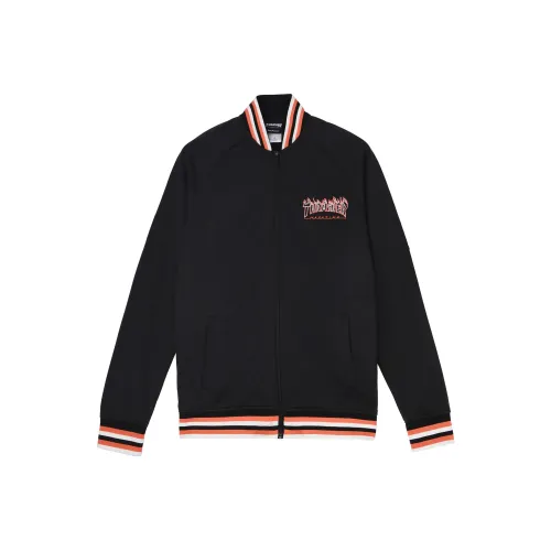 Thrasher Бейсбольная куртка Японская версия Унисекс Черный