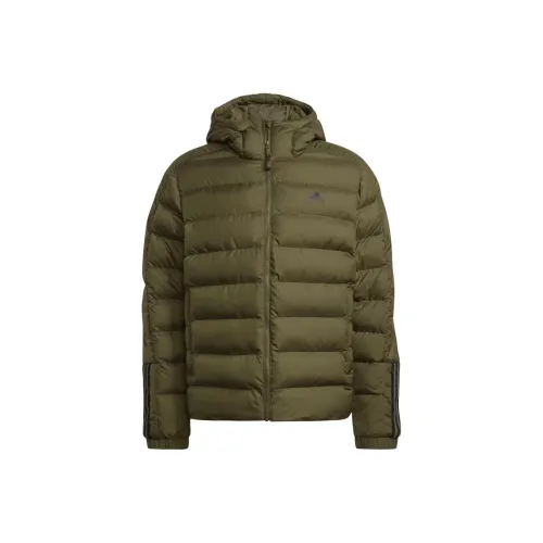 Adidas ITAVIC 3 Stripes MIDWEIGHT С капюшоном Куртка Куртки Пальто Мужской Focus Оливковый