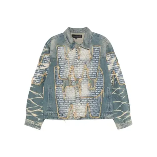 Who Decides War FW24 Denim Jacket Men's Blue