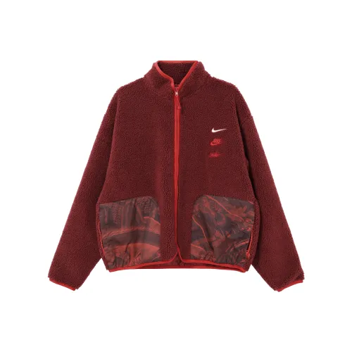 Nike FW23 Velvet Feel Coat Men's Team Red Color