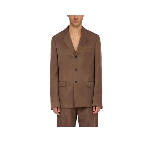 FERRAGAMO Бизнес костюм пальто мужское кофейное