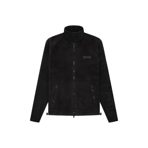 Fear Of God Essentials SS22 Бархат Feel Пальто Мужской Черный железный